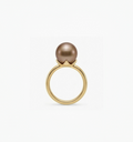 Chocolate Tahitian Pearl Dauphine Ring